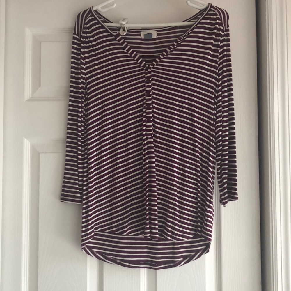 Old Navy Striped Long Sleeve Shirt with Buttons